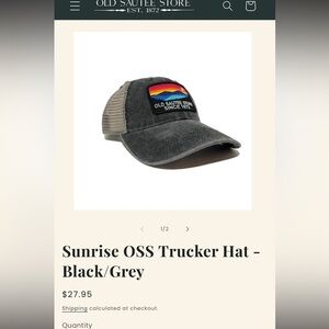 Sunrise Trucker Hat - Black and Gray